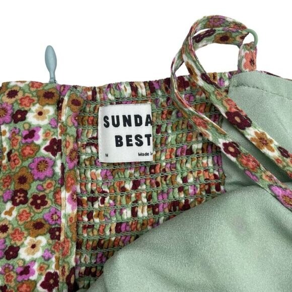 SUNDAY BEST Aritzia Delilah Cropped Floral Camisole Tank Sz Medium - Picture 3 of 6